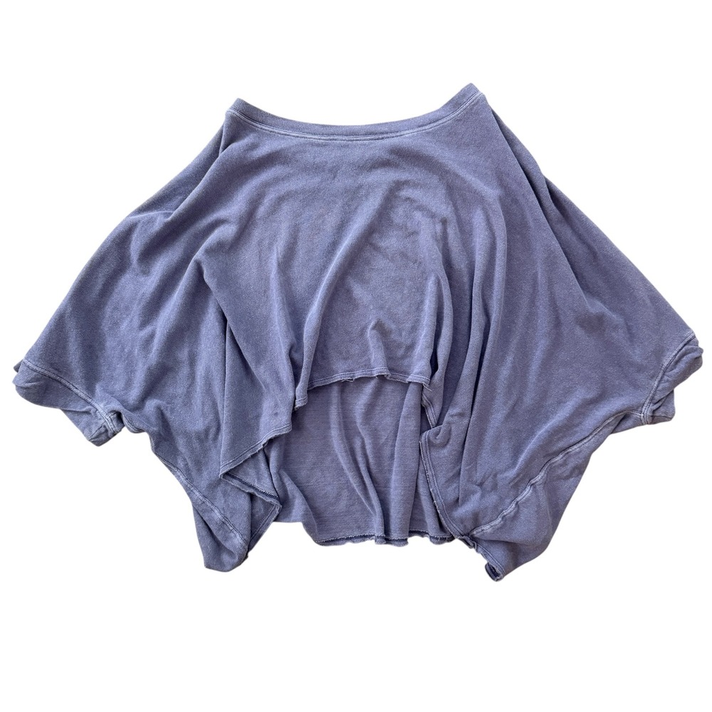 Free People We The Free Sweet Slumber Short Sleeve Cropped Tee CC XS purple